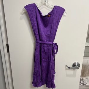 Alice & olivia purple silk dress L
